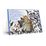 Set of 5 DELUXE CHRISTIAN CHRISTMAS GREETING CARDS - One of the cards have a WORD SEARCH, inside!!! - PATH TO LIGHT