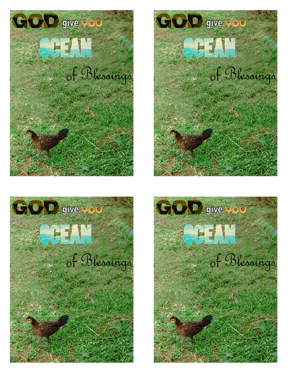 Ocean of blessings - POST CARD - Digital Version - SEND / YOU CAN PRINT AT HOME