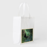 "In Heaven" - CHRISTMAS GIFT BAG OF FABRIC - Design on both sides - Beautiful design of nature wit positive message!